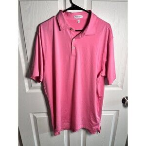 Peter Millar Summer Comfort Polo Shirt Men L Pink Stretch Golf Gorpcore Outdoor